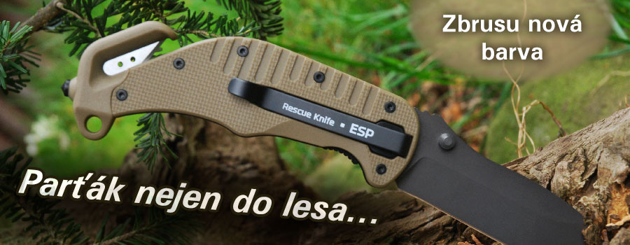 Záchranářský nůž ESP v khaki barvě – typ RKK-01