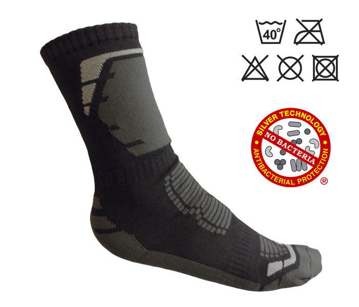 Šedo-černé ponožky SNIPER ve velikosti 7–8